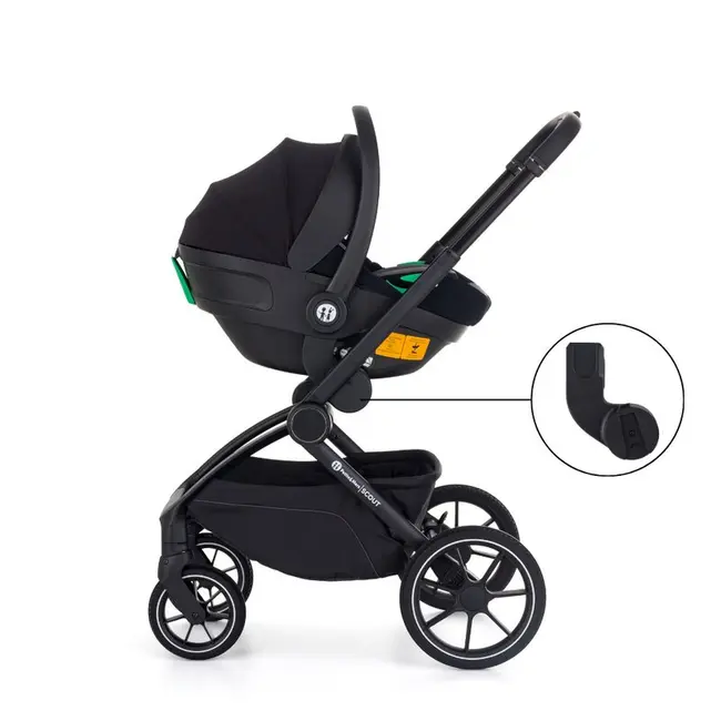 Carucior 2 in 1, Petite&Mars, Scout, Cu landou pliabil, Reversibil, Spatar si suport de picioare reglabile in 3 pozitii, Maner ajustabil, Cu accesorii, Pana la 22 kg, 0 luni+, Crem Cappuccino BYN555695