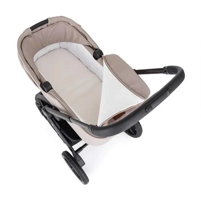 Carucior 2 in 1, Petite&Mars, Scout, Cu landou pliabil, Reversibil, Spatar si suport de picioare reglabile in 3 pozitii, Maner ajustabil, Cu accesorii, Pana la 22 kg, 0 luni+, Crem Cappuccino BYN555695