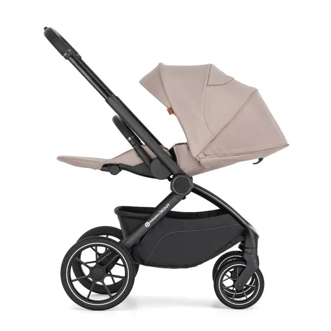 Carucior 2 in 1, Petite&Mars, Scout, Cu landou pliabil, Reversibil, Spatar si suport de picioare reglabile in 3 pozitii, Maner ajustabil, Cu accesorii, Pana la 22 kg, 0 luni+, Crem Cappuccino BYN555695