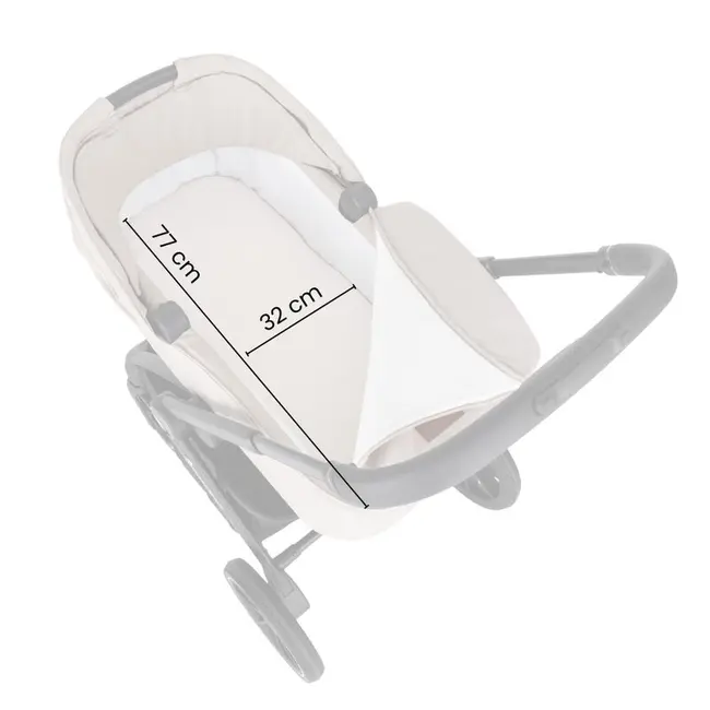 Carucior 2 in 1, Petite&Mars, Scout, Cu landou pliabil, Reversibil, Spatar si suport de picioare reglabile in 3 pozitii, Maner ajustabil, Cu accesorii, Pana la 22 kg, 0 luni+, Crem Cappuccino BYN555695