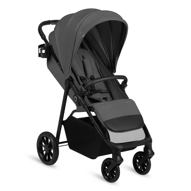 Carucior sport, Lionelo, Emerald, Pliere cu o mana, Copertina XXL UPF50+, Spatar reglabil, Suspensie completa, Roti EVA, 6- 48 luni, Pana la 22 kg, Gri BYNLO-EMERALD_GREY_STONE