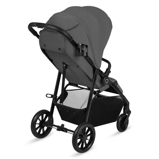 Carucior sport, Lionelo, Emerald, Pliere cu o mana, Copertina XXL UPF50+, Spatar reglabil, Suspensie completa, Roti EVA, 6- 48 luni, Pana la 22 kg, Gri BYNLO-EMERALD_GREY_STONE