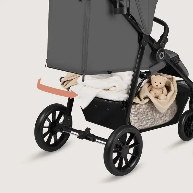 Carucior sport, Lionelo, Emerald, Pliere cu o mana, Copertina XXL UPF50+, Spatar reglabil, Suspensie completa, Roti EVA, 6- 48 luni, Pana la 22 kg, Gri BYNLO-EMERALD_GREY_STONE