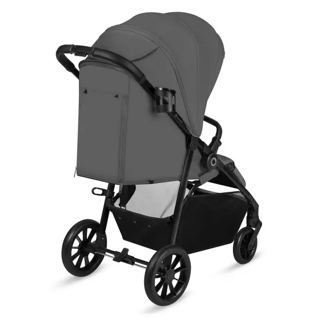 Carucior sport, Lionelo, Emerald, Pliere cu o mana, Copertina XXL UPF50+, Spatar reglabil, Suspensie completa, Roti EVA, 6- 48 luni, Pana la 22 kg, Gri BYNLO-EMERALD_GREY_STONE