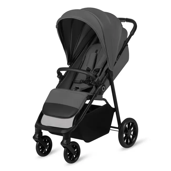 Carucior sport, Lionelo, Emerald, Pliere cu o mana, Copertina XXL UPF50+, Spatar reglabil, Suspensie completa, Roti EVA, 6- 48 luni, Pana la 22 kg, Gri BYNLO-EMERALD_GREY_STONE