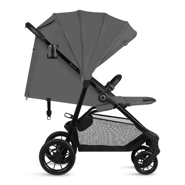 Carucior sport, Lionelo, Emerald, Pliere cu o mana, Copertina XXL UPF50+, Spatar reglabil, Suspensie completa, Roti EVA, 6- 48 luni, Pana la 22 kg, Gri BYNLO-EMERALD_GREY_STONE