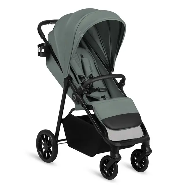 Carucior sport, Lionelo, Emerald, Pliere cu o mana, Copertina XXL UPF50+, Spatar reglabil, Suspensie completa, Roti EVA, 6- 48 luni, Pana la 22 kg, Verde BYNLO-EMERALD_GREEN_FOREST