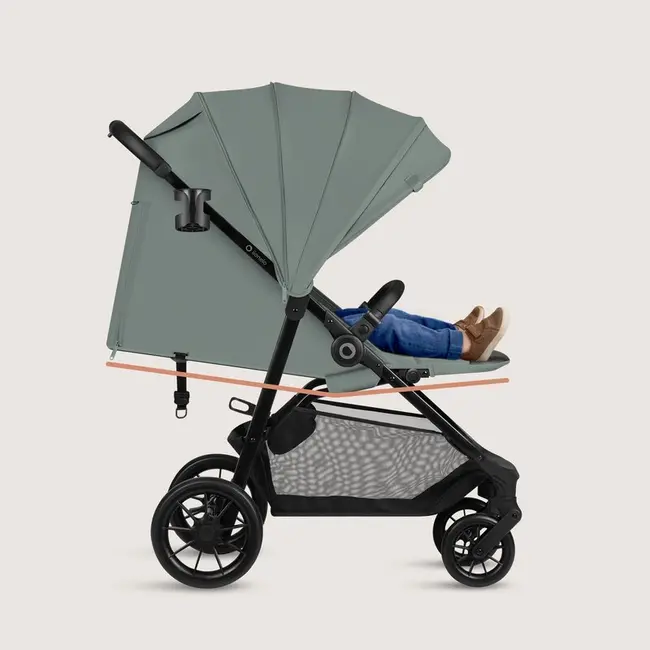 Carucior sport, Lionelo, Emerald, Pliere cu o mana, Copertina XXL UPF50+, Spatar reglabil, Suspensie completa, Roti EVA, 6- 48 luni, Pana la 22 kg, Verde BYNLO-EMERALD_GREEN_FOREST