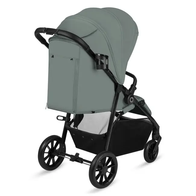 Carucior sport, Lionelo, Emerald, Pliere cu o mana, Copertina XXL UPF50+, Spatar reglabil, Suspensie completa, Roti EVA, 6- 48 luni, Pana la 22 kg, Verde BYNLO-EMERALD_GREEN_FOREST