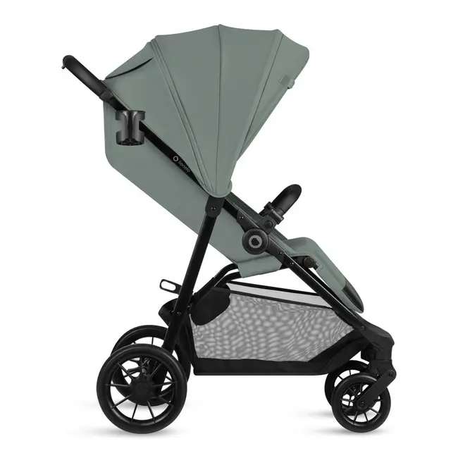 Carucior sport, Lionelo, Emerald, Pliere cu o mana, Copertina XXL UPF50+, Spatar reglabil, Suspensie completa, Roti EVA, 6- 48 luni, Pana la 22 kg, Verde BYNLO-EMERALD_GREEN_FOREST