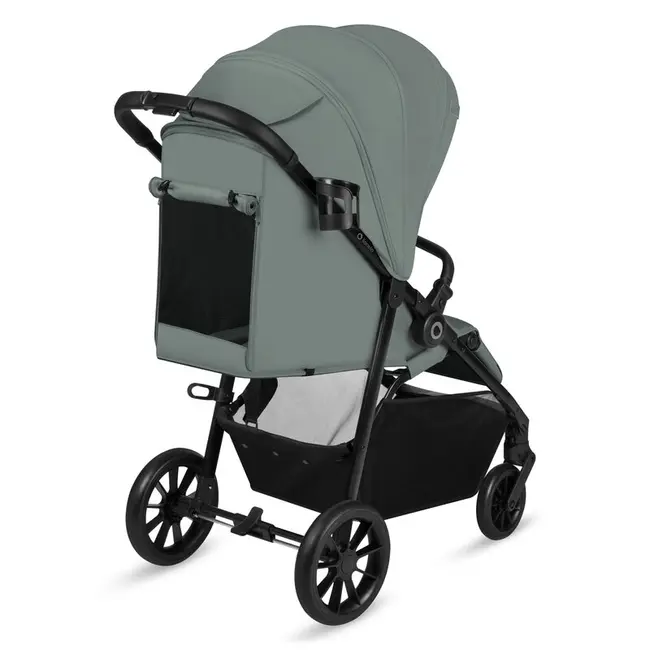 Carucior sport, Lionelo, Emerald, Pliere cu o mana, Copertina XXL UPF50+, Spatar reglabil, Suspensie completa, Roti EVA, 6- 48 luni, Pana la 22 kg, Verde BYNLO-EMERALD_GREEN_FOREST