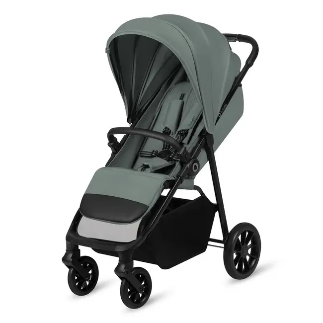 Carucior sport, Lionelo, Emerald, Pliere cu o mana, Copertina XXL UPF50+, Spatar reglabil, Suspensie completa, Roti EVA, 6- 48 luni, Pana la 22 kg, Verde BYNLO-EMERALD_GREEN_FOREST