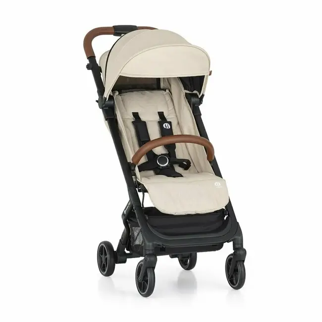 Carucior sport, Petite&Mars, Fly, Pliere compacta, Spatar reglabil pana la pozitie de somn, Suport picioare reglabil, Copertina extensibila cu protectie UPF40+, Suport pahar inclus, Pana la 22 kg, 0 luni+, Bej BYN554763