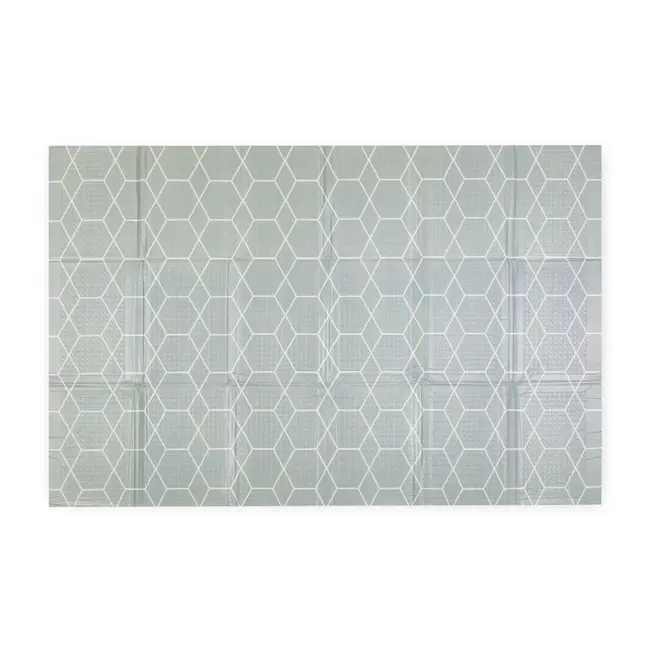 Covoras educativ, Petite&Mars, Campy L, Din spuma XPE non-toxica, Cu doua fete, Suprafata antiderapanta, 130x200 cm, Pliabil compact 40&times;32&times;21 cm, Model animalute si forme geometrice BYN434076