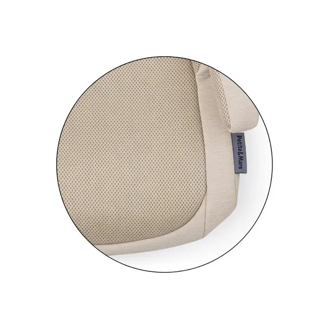 Inaltator auto, Petite&Mars, Optimus Pro, I-size, 125- 150 cm, 22-36 kg, Cu isofix, Forma ergonomica, Husa detasabila, Bej BYN647498