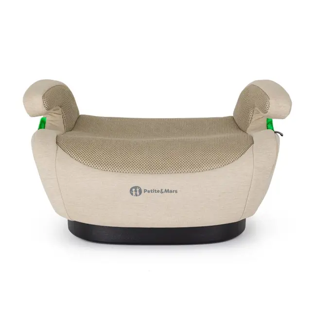 Inaltator auto, Petite&Mars, Optimus Pro, I-size, 125- 150 cm, 22-36 kg, Cu isofix, Forma ergonomica, Husa detasabila, Bej BYN647498