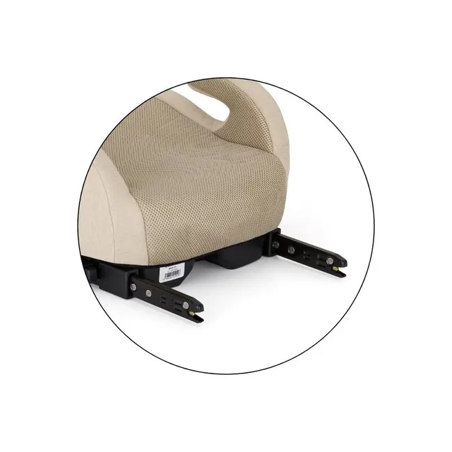 Inaltator auto, Petite&Mars, Optimus Pro, I-size, 125- 150 cm, 22-36 kg, Cu isofix, Forma ergonomica, Husa detasabila, Bej BYN647498