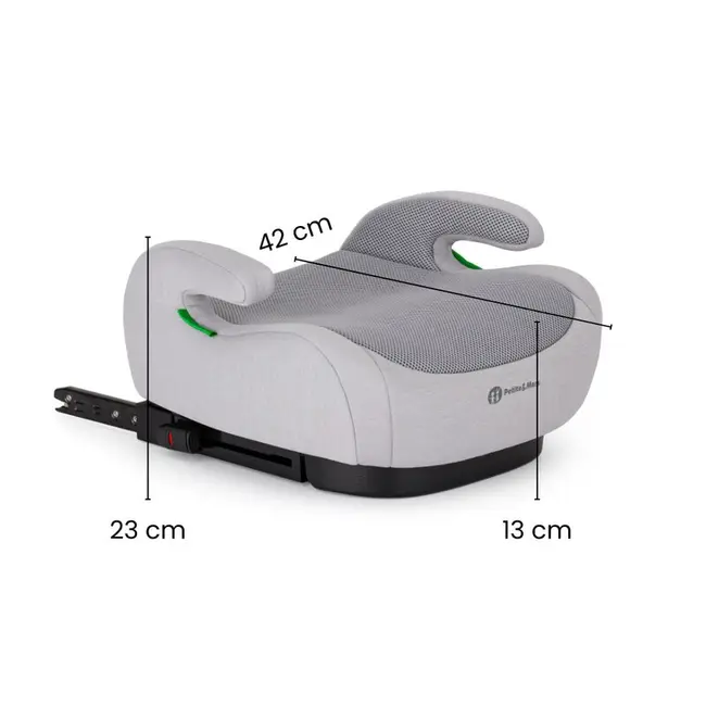 Inaltator auto, Petite&Mars, Optimus Pro, I-size, 125- 150 cm, 22-36 kg, Cu isofix, Forma ergonomica, Husa detasabila, Negru BYN647495