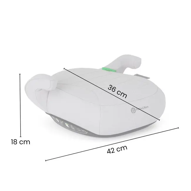 Inaltator auto, Petite&Mars, Zuno, I-size, 125- 150 cm, 22-36 kg, Forma ergonomica, Usor- 1 kg, Bej inchis BYN652497
