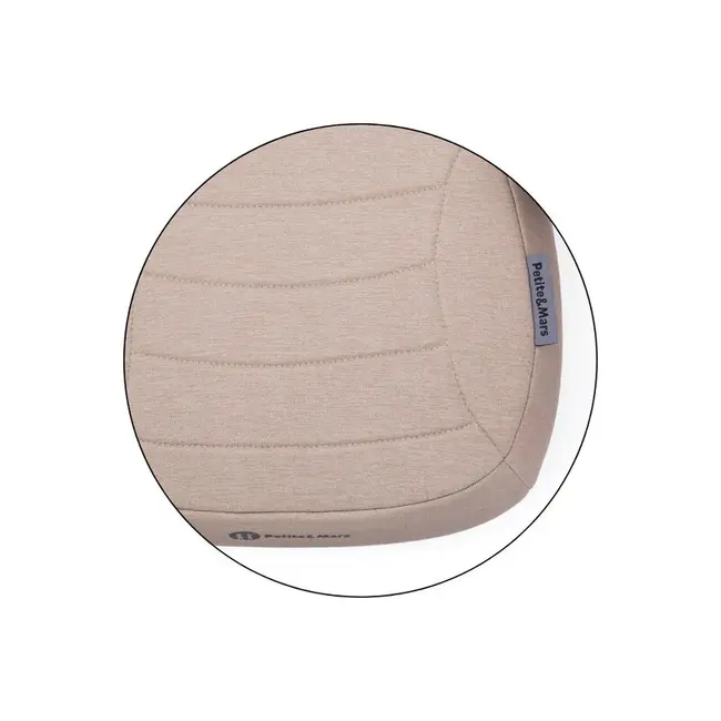 Inaltator auto, Petite&Mars, Zuno, I-size, 125- 150 cm, 22-36 kg, Forma ergonomica, Usor- 1 kg, Bej inchis BYN652497