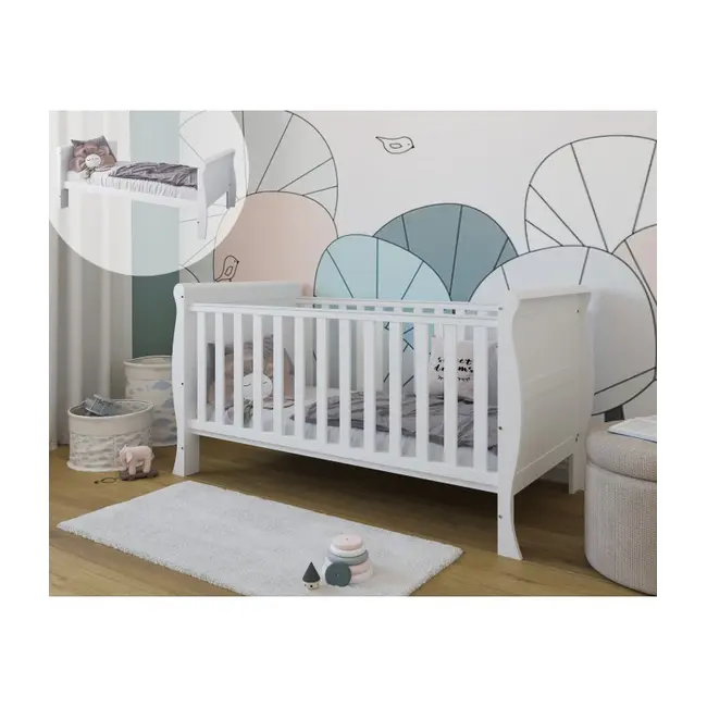 Patut Evolutiv 140x70 Cm Scarlet 2in1 ,   Pat Bebe + Pat Prescolar, Somiera Reglabila, Protectii Dentitie Pjbscarlet140_w