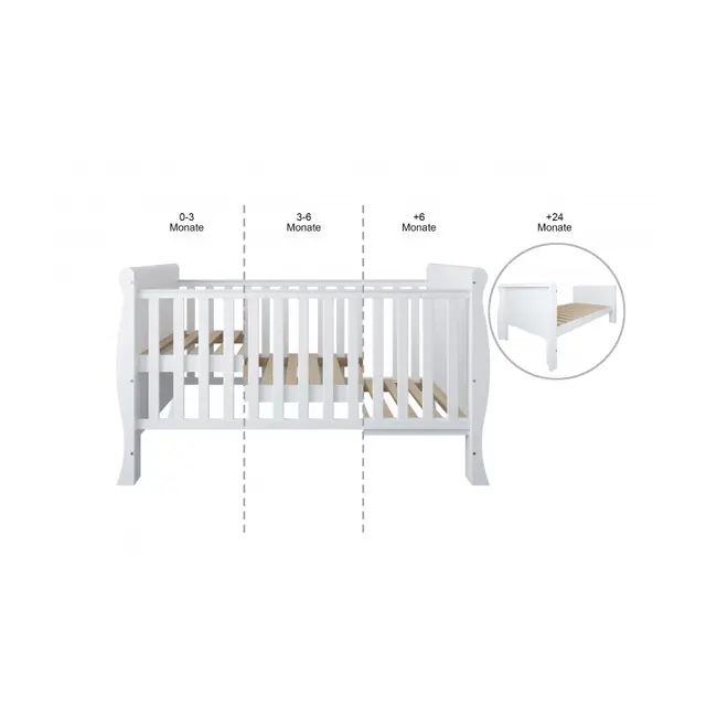 Patut Evolutiv 140x70 Cm Scarlet 2in1 ,   Pat Bebe + Pat Prescolar, Somiera Reglabila, Protectii Dentitie Pjbscarlet140_w