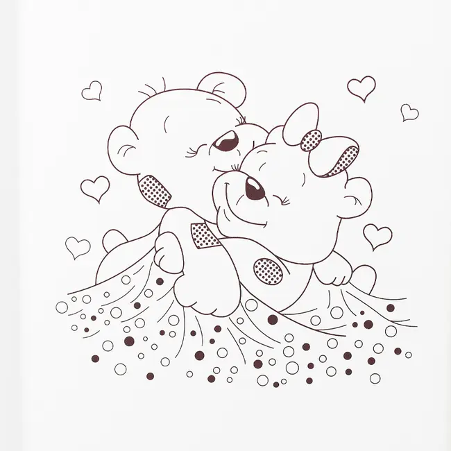 Patut bebelus Bears din lemn masiv cu laterala culisabila + Saltea Cocos 10cm