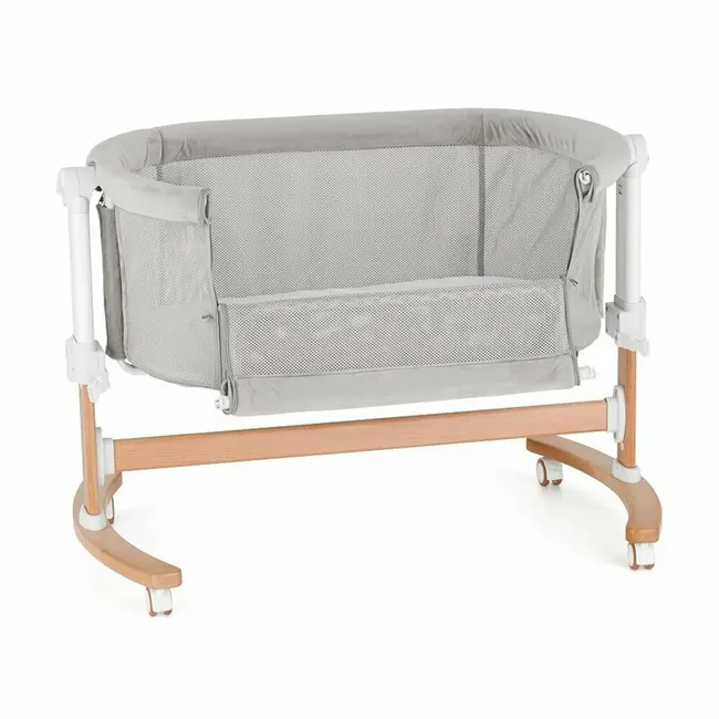 Patut co-sleeper, Petite&Mars, Glory, 2 in 1, Cu leganare, Cu ajustare pe inaltime in 5 pozitii, Cu saltea, Pliabil, Geanta de transport inclusa,0 luni+, Greutate suportata: 9 kg, Bej BYN926587