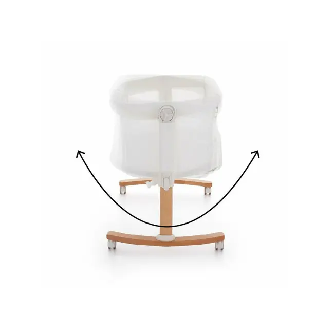 Patut co-sleeper, Petite&Mars, Glory, 2 in 1, Cu leganare, Cu ajustare pe inaltime in 5 pozitii, Cu saltea, Pliabil, Geanta de transport inclusa,0 luni+, Greutate suportata: 9 kg, Bej BYN926587