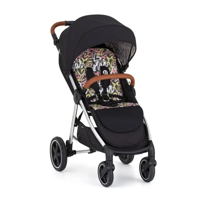 Salteluta pentru carucior, Petite&Mars, Foamy, Reversibila, Cu doua fete, Din spuma, Universala, 86x42 cm, Gri/Multicolor BYN502625