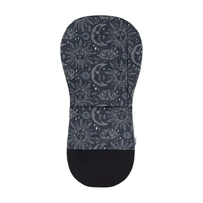 Salteluta pentru carucior, Petite&Mars, Foamy, Reversibila, Cu doua fete, Din spuma, Universala, 86x42 cm, Gri inchis BYN502626
