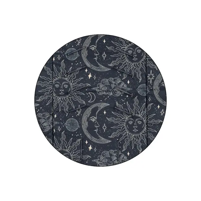 Salteluta pentru carucior, Petite&Mars, Foamy, Reversibila, Cu doua fete, Din spuma, Universala, 86x42 cm, Gri inchis BYN502626