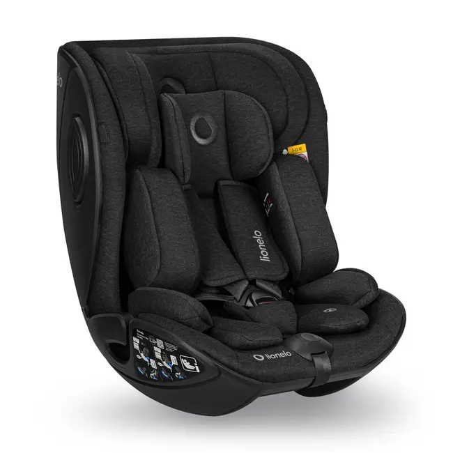 Scaun auto, Lionelo, Moxie Next, i-Size, 40-105 cm, Tetiera reglabila pe 8 trepte, Inclinare spatar in 5 pozitii, Carcasa ventilata, Din bambus, Protectie avansata, Husa detasabila, Conform cu R129, Negru BYNLO-MOXIE_NEXT_I-SIZE_BLACK_CARBON