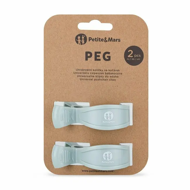 Set 2 clesti pentru carucior, Petite&Mars, Multifunctionali, Turcoaz BYN482110
