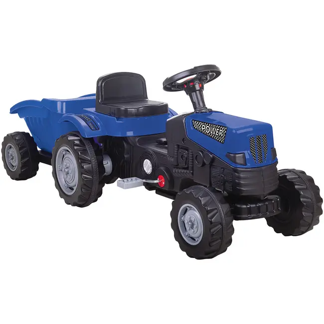 Tractor cu pedale si remorca Pilsan Power with Trailer blue HUBPL-07-326-BL