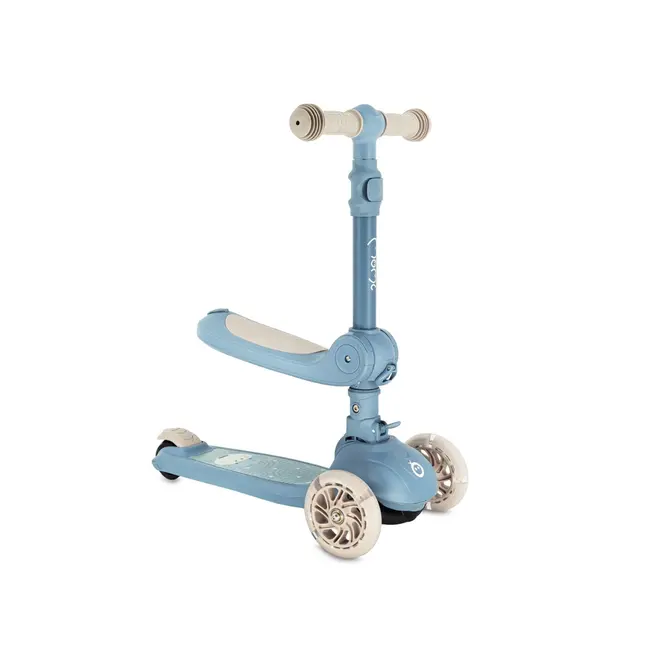 Trotineta transformabila cu sezut pliabil si lumini LED, Momi Debe - Blue KRTHULA0020