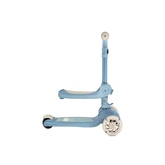 Trotineta transformabila cu sezut pliabil si lumini LED, Momi Debe - Blue KRTHULA0020