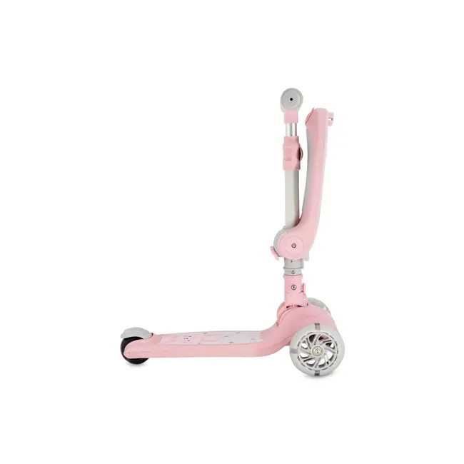 Trotineta transformabila cu sezut pliabil si lumini LED, Momi Debe - Pink KRTHULA00018