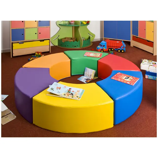 Set 6 scaune pentru gradinita, spuma poliuretanica, rotunjite, anti-lovire - ALC6427968009700