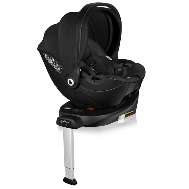 Baza scaun auto i-Size, Lionelo, Moxie Next, Rotativa 360, Cu isofix si picior stabilizator, Cu indicatori pentru instalare corecta, Compatibila cu Moxie si Moxie Next, Negru BYNLO-MOXIE_PLUS_I-SIZE_BASE_BLACK