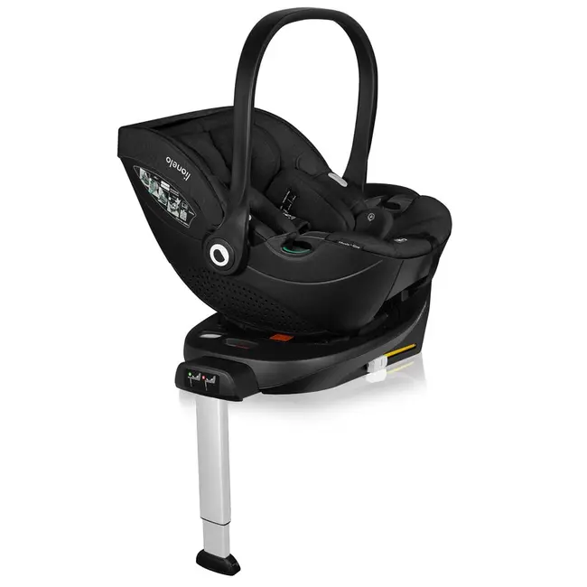 Baza scaun auto i-Size, Lionelo, Moxie Next, Rotativa 360, Cu isofix si picior stabilizator, Cu indicatori pentru instalare corecta, Compatibila cu Moxie si Moxie Next, Negru BYNLO-MOXIE_PLUS_I-SIZE_BASE_BLACK