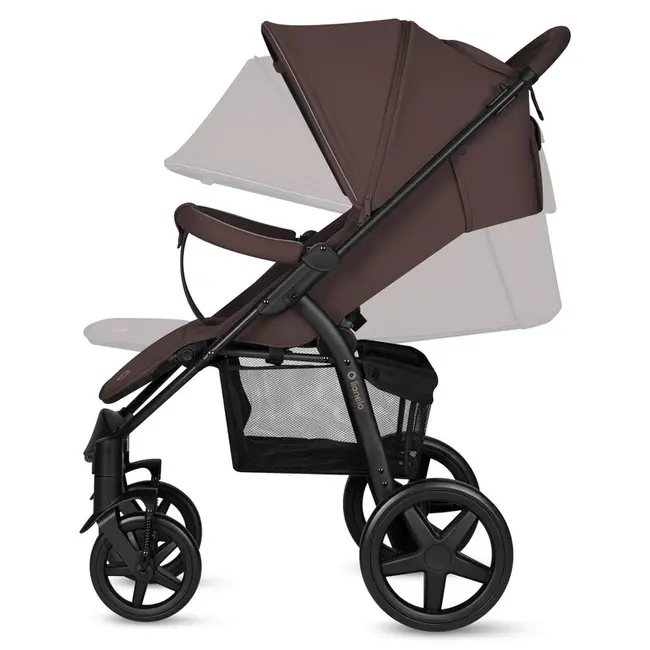 Carucior sport, Lionelo, Annet Plus, De la nastere, Cu accesorii si capotina XXL reglabila, 0 - 22 Kg, Conform cu standardele europene de securitate EN1888-1 si EN1888-2, Maro BYNLO-ANNET_PLUS_BROWN_CHOCOLATE