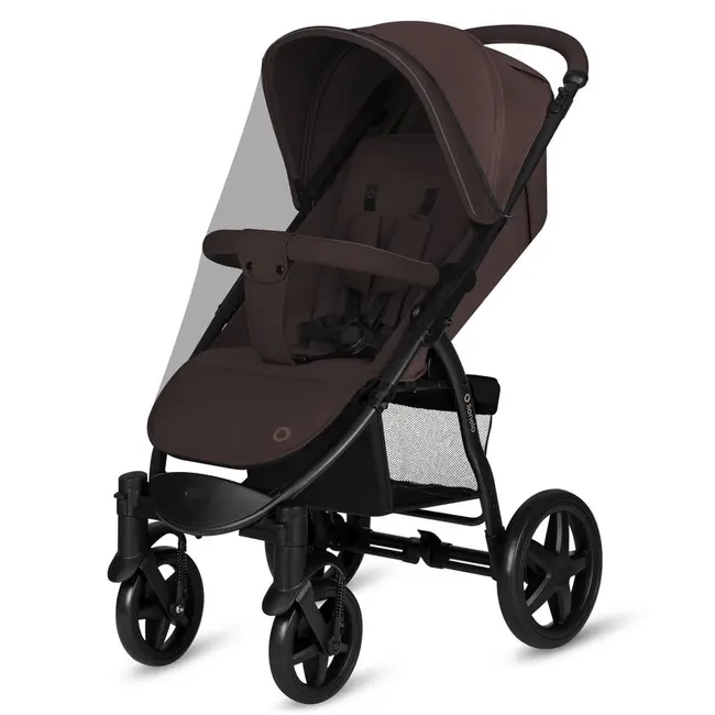 Carucior sport, Lionelo, Annet Plus, De la nastere, Cu accesorii si capotina XXL reglabila, 0 - 22 Kg, Conform cu standardele europene de securitate EN1888-1 si EN1888-2, Maro BYNLO-ANNET_PLUS_BROWN_CHOCOLATE