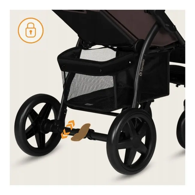 Carucior sport, Lionelo, Annet Plus, De la nastere, Cu accesorii si capotina XXL reglabila, 0 - 22 Kg, Conform cu standardele europene de securitate EN1888-1 si EN1888-2, Maro BYNLO-ANNET_PLUS_BROWN_CHOCOLATE