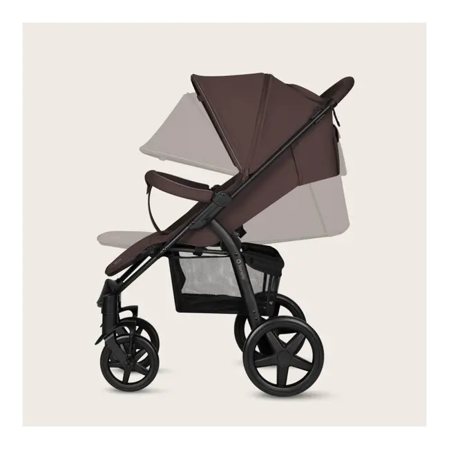 Carucior sport, Lionelo, Annet Plus, De la nastere, Cu accesorii si capotina XXL reglabila, 0 - 22 Kg, Conform cu standardele europene de securitate EN1888-1 si EN1888-2, Maro BYNLO-ANNET_PLUS_BROWN_CHOCOLATE