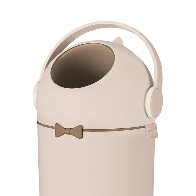 Cos pentru scutece, Lionelo, Capacitate 10 l, Sistem etans impotriva mirosurilor, Compatibil cu saci universali, Operare cu o mana, Bej BYNLOC-PUREBIN_BEIGE_SAND