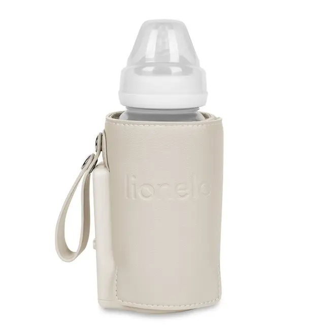 Incalzitor biberoane, Lionelo, ThermUp Go Plus, Portabil, Cu aspect elegant, Temperatura constanta pana la 24 h, Incarcare USB, Bej calm BYNLOC-THERMUP_GO_PLUS_BEIGE_CALM