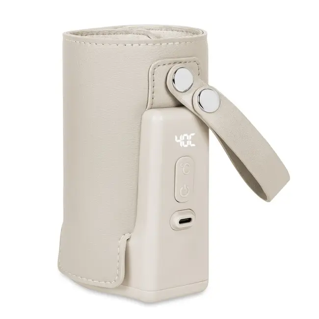 Incalzitor biberoane, Lionelo, ThermUp Go Plus, Portabil, Cu aspect elegant, Temperatura constanta pana la 24 h, Incarcare USB, Bej calm BYNLOC-THERMUP_GO_PLUS_BEIGE_CALM