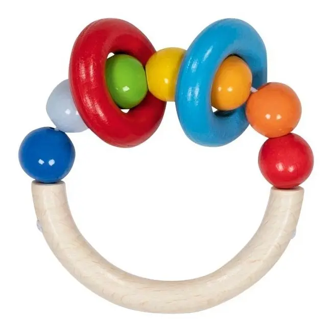 Jucarie de motricitate din lemn pentru bebelusi rings - okegoki65283