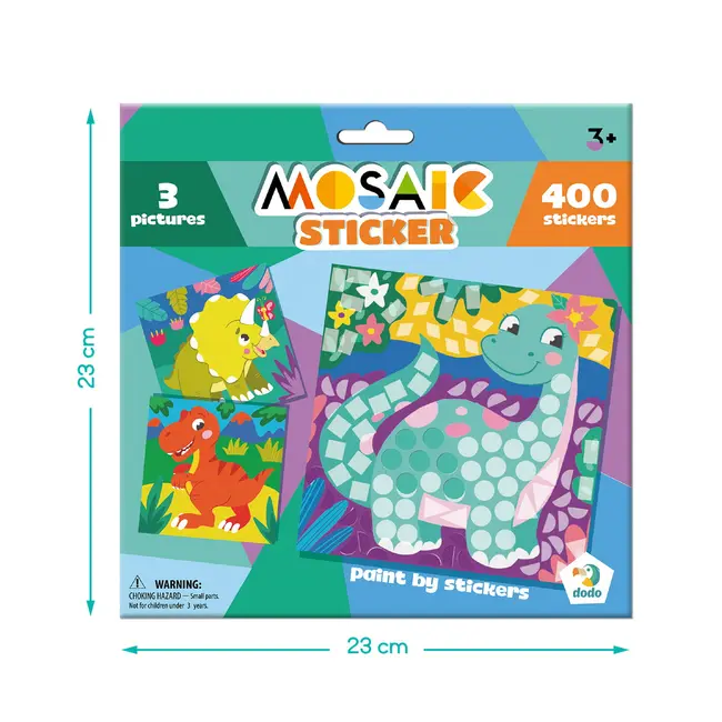 Mozaic cu autocolante - dinozauri